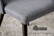 Gray linen-like fabric dining chair additional photo 4 of 3