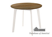 Natural wood grain seat and table top 5 pc. round table set by Furniture of America additional picture 4