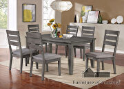 Gray finish transitional dining table by Furniture of America additional picture 2