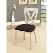 Black padded microfiber seat dining chair additional photo 2 of 3