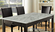 Faux marble top dining table w/ two pull-out drawers by Furniture of America additional picture 4