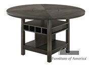 Four-sided drop-leaf counter height table with storage by Furniture of America additional picture 3