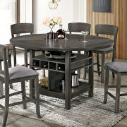 Four-sided drop-leaf counter height table with storage by Furniture of America additional picture 7