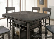 Four-sided drop-leaf counter height table with storage by Furniture of America additional picture 8