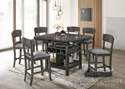 Four-sided drop-leaf counter height table with storage by Furniture of America additional picture 9