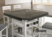 Four-sided drop-leaf counter height table with storage by Furniture of America additional picture 6