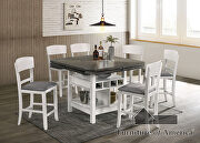 Four-sided drop-leaf counter height table with storage by Furniture of America additional picture 7