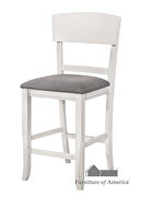 White/ gray padded seat counter height chair additional photo 2 of 1
