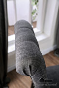 Gray button tufted rustic dining chair additional photo 3 of 6