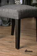 Gray button tufted rustic dining chair additional photo 5 of 6