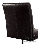 Brown padded leatherette seat & back dining chair by Furniture of America additional picture 2