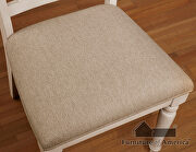 Antique white/ gray upholstered seat dining chair additional photo 2 of 2