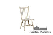 Antique white rustic dining chair additional photo 2 of 1