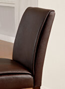 Dark walnut leatherette parson chair by Furniture of America additional picture 2