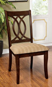 Brown cherry round pedestal dining table additional photo 2 of 2