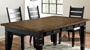 Black/ distressed dark oak transitional dining table by Furniture of America additional picture 6