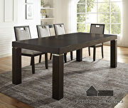 Dark walnut and beige finish family size dining table by Furniture of America additional picture 8
