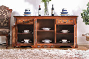 Traditional brown cherry formal buffet by Furniture of America additional picture 2