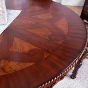 Traditional brown cherry round formal dining table by Furniture of America additional picture 8