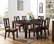 Classic walnut wood grain finish family size dining table by Furniture of America additional picture 7