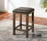 Wood grain texture 3 pc counter height table set with drawers by Furniture of America additional picture 3