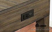 Wood grain texture 3 pc counter height table set with drawers by Furniture of America additional picture 4