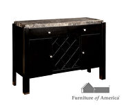 Black/ gray marble top contemporary counter ht. table by Furniture of America additional picture 7