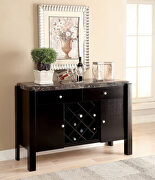 Black/ gray marble top contemporary counter ht. table by Furniture of America additional picture 8