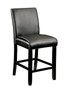 Black leatherette upholstered back & seat counter ht. chair by Furniture of America additional picture 2