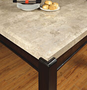 Dark walnut/ ivory contemporary counter ht. table additional photo 3 of 3