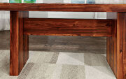 Brown cherry/ black transitional dining table additional photo 4 of 7
