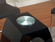 Black finish/ glass top round counter ht. table by Furniture of America additional picture 2