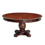 Antique cherry french style round dining table by Furniture of America additional picture 6