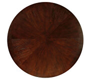 Espresso bold & sturdy base round dining table additional photo 3 of 9