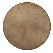 Rustic dark oak pedestal base round dining table by Furniture of America additional picture 2