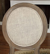 Beige padded fabric seat dining chair additional photo 2 of 1