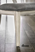Gray padded fabric seat dining chair additional photo 3 of 4