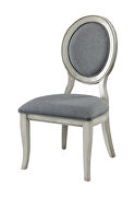 Gray padded fabric seat dining chair additional photo 5 of 4