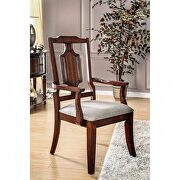 Gray padded fabric seat cushions traditional dining chair by Furniture of America additional picture 2