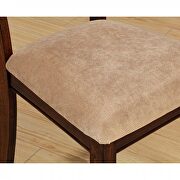 Brown cherry finish padded fabric seat dining chair by Furniture of America additional picture 2