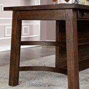 Rustic oak finish counter height table by Furniture of America additional picture 8
