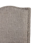 Dark gray fabric upholstery counter ht. bench by Furniture of America additional picture 3
