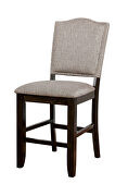 Dark gray fabric upholstery counter ht. chair by Furniture of America additional picture 2