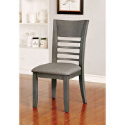 Clean & crisp silhouette dining table in gray finish additional photo 3 of 7