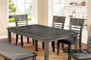 Clean & crisp silhouette dining table in gray finish by Furniture of America additional picture 7