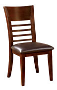 Brown cherry/ espresso transitional dining chair by Furniture of America additional picture 2