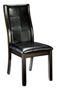 Espresso leatherette upholstery dining chair by Furniture of America additional picture 3