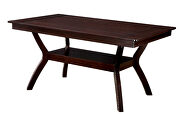 Dark cherry/ espresso transitional dining table by Furniture of America additional picture 2