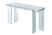 Ultra-modern low-profile glass / white coffee table by Furniture of America additional picture 8