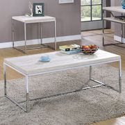 Natural/Chrome Contemporary Coffee Table by Furniture of America additional picture 4